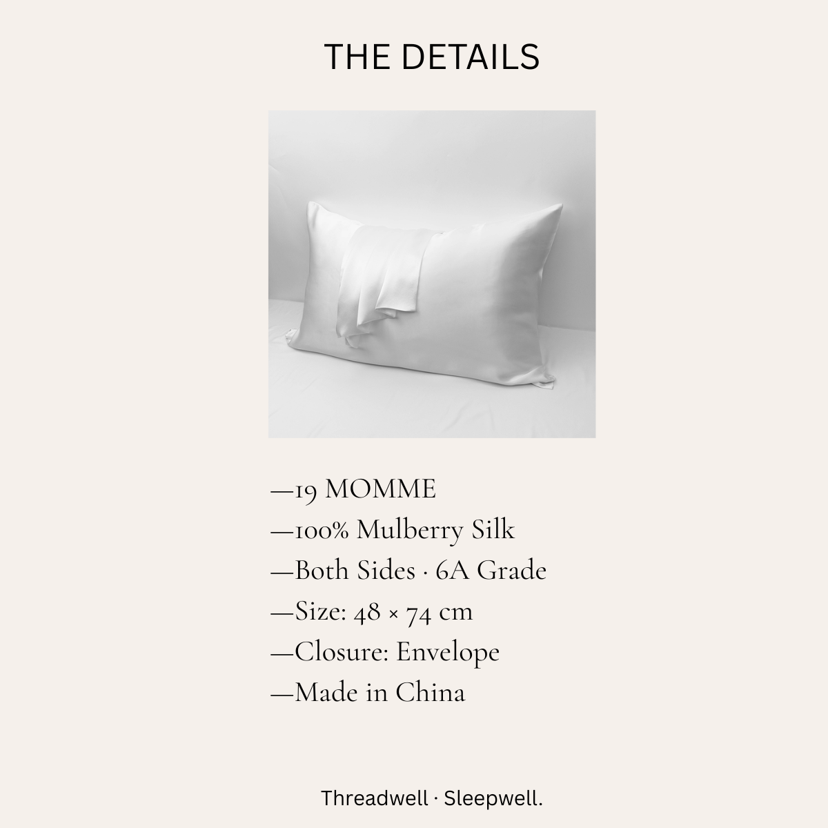 19 Momme Mulberry Silk Pillowcase - Dusty Pink