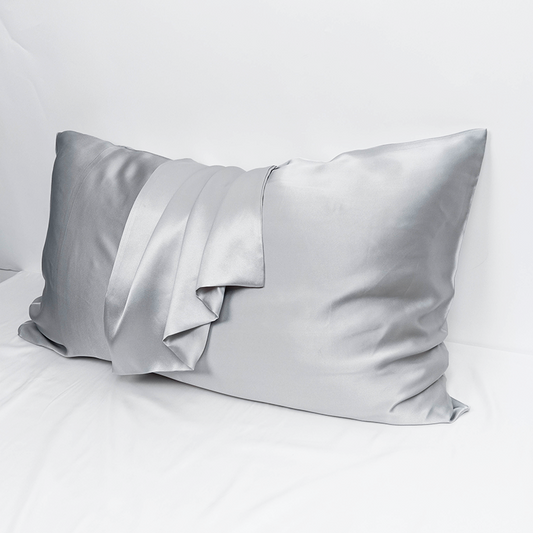 19 Momme Mulberry Silk Pillowcase - Silver Grey